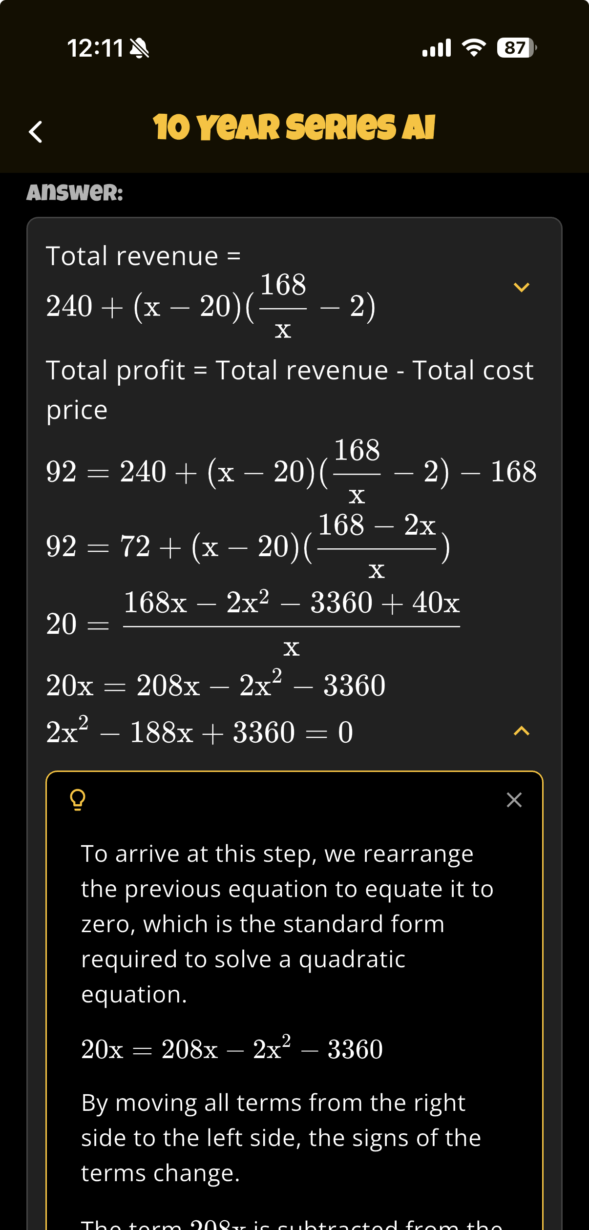 Get help on schoolwork anytime, anywhere with 10 Year Series AI